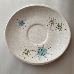 (3) ATOMIC SUNBURST MCM 1954 6" Saucer Plate Franciscan‎ Ware Replacement